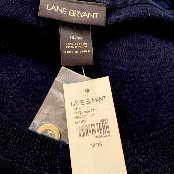 LANE BRYANT BUTTON RIBBED SWEATER - Picture 5 of 5
